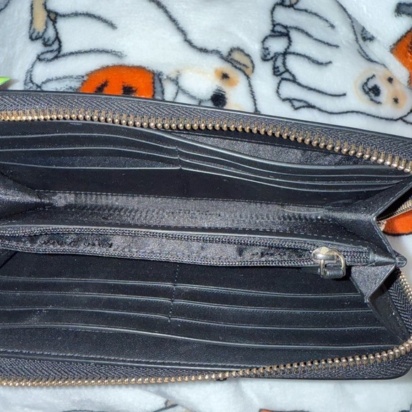 Kate Spade Madison Colorblock Sarafino Leather Black and Cream Wallet - Picture 7 of 7